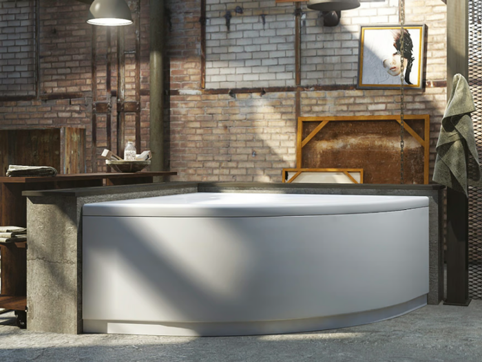 VITTORIA - Hydromassage corner acrylic bathtub _ Relax Design